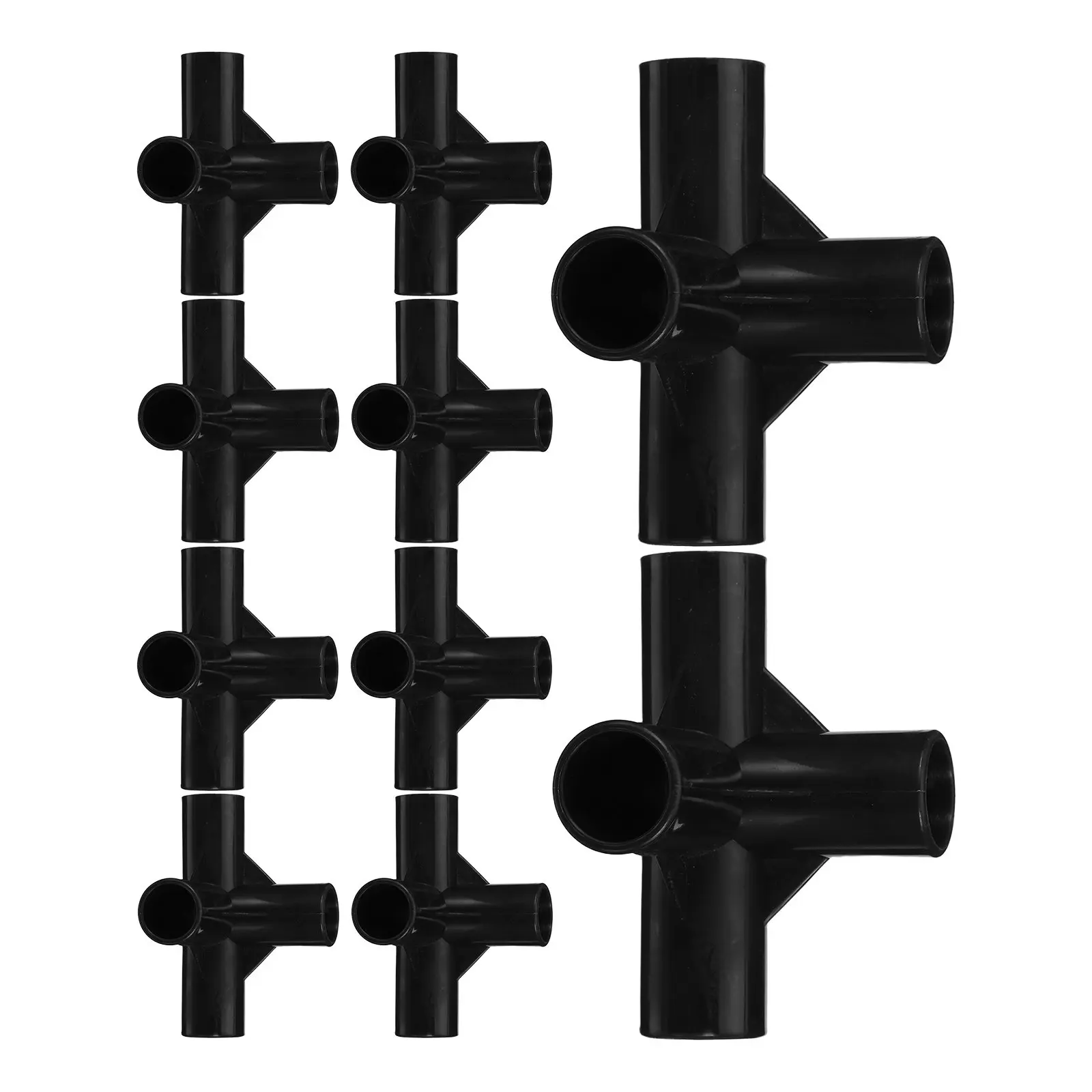 10Pcs Universal Wardrobe Buckle Connectors Plastic 16Mm Tube Clips Heavy Duty Four Way Snap Lock for Clothes Rack Shoe Shelves