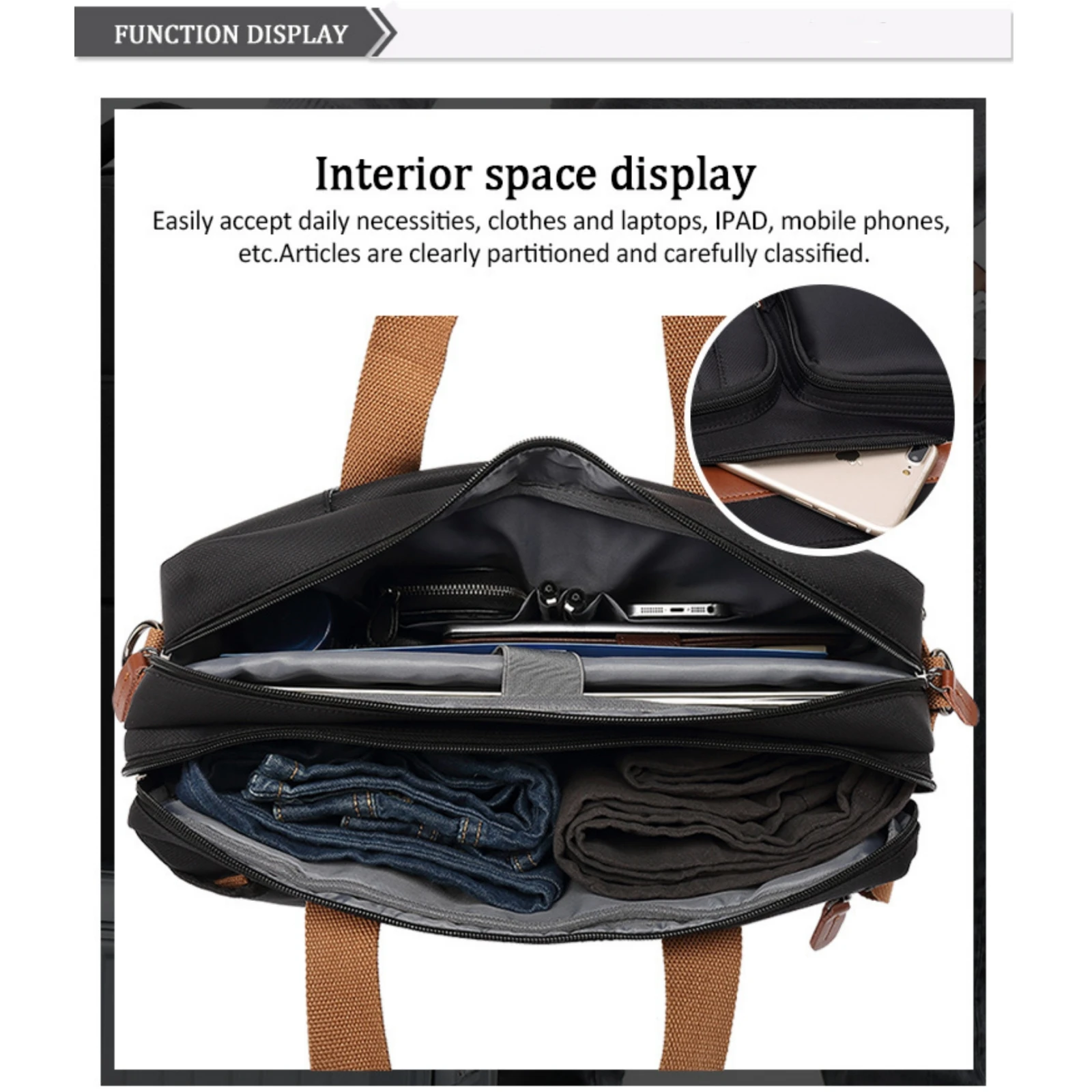 New Multi-function Convertible Backpack 15.6/17.3Inch Laptop Backpack Travel Portable Business Backpack Waterproof School Bag