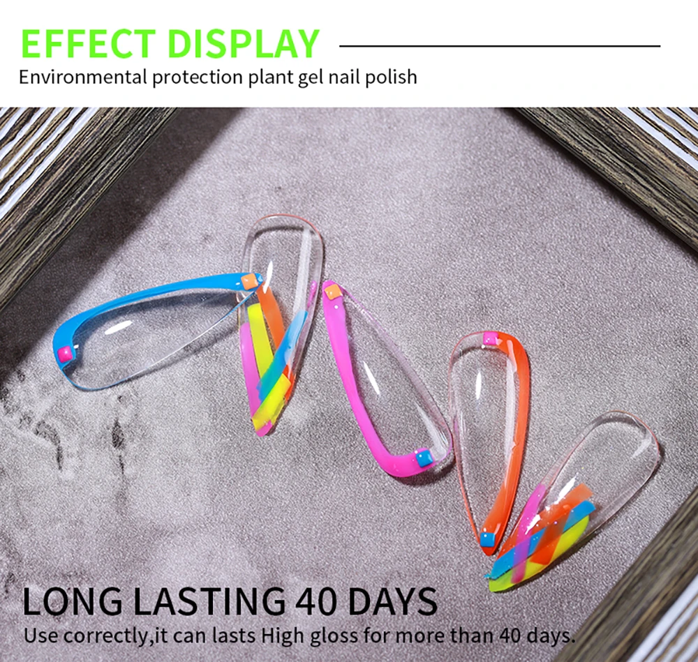 Vendeeni 9 Farben/Set Bunter Gel-Nagellack Semi-Permanenter UV-LED Soak-Off Gel-Lack Regenbogenfarben Gel-Lack für Nagelkunst – Detail 7