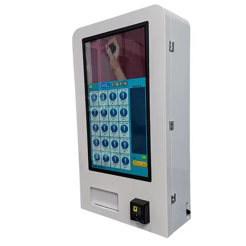 آلة بيع الشاشة الكبيرة مقاس 32 بوصة ساخنة لمكياج الوجبات الخفيفة مع دفع بطاقة الائتمان