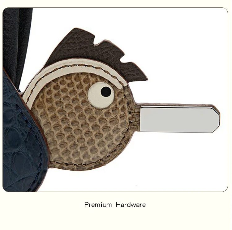 Crocodile & Lizard Skin Bird Charm Handmade Luxury Bag Charm Pendant For Birkin & Kelly Bag Unique Designer Handbag Accessory