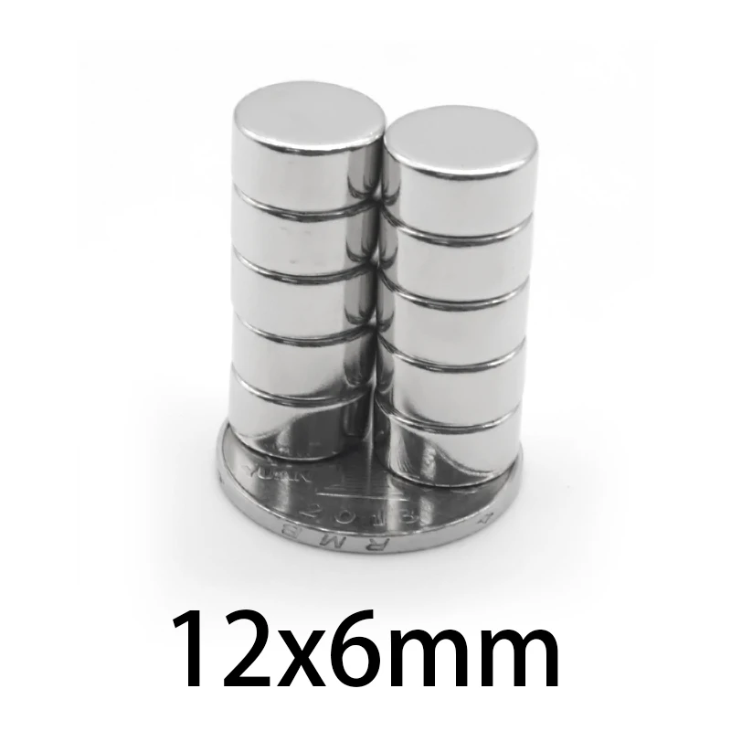 

12x6 мм круглый мощный магнит 12 мм x 6 мм маленький круглый магнит 12*6 мм для домашних холодильников, офисов DIY 12*6