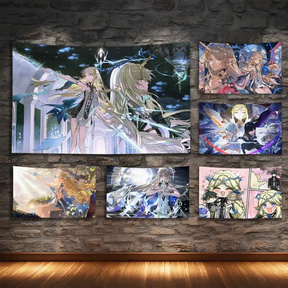 

Cartethyia Wuthering Waves Tapestry Custom Living Bedroom Party Dormitory Interior Wall Bohemian Decoration Attached Clip