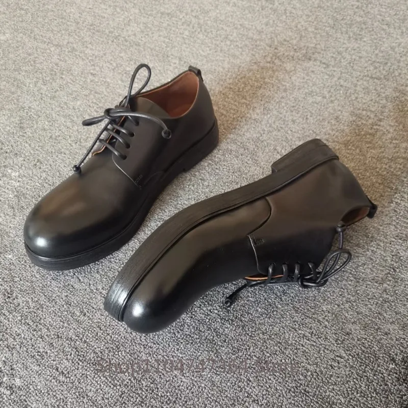 British Style Cow Suede Retro Classic Genuine Leather Shoes Men's Thick Sole Casual Dress Work Dress Derby Shoes Male