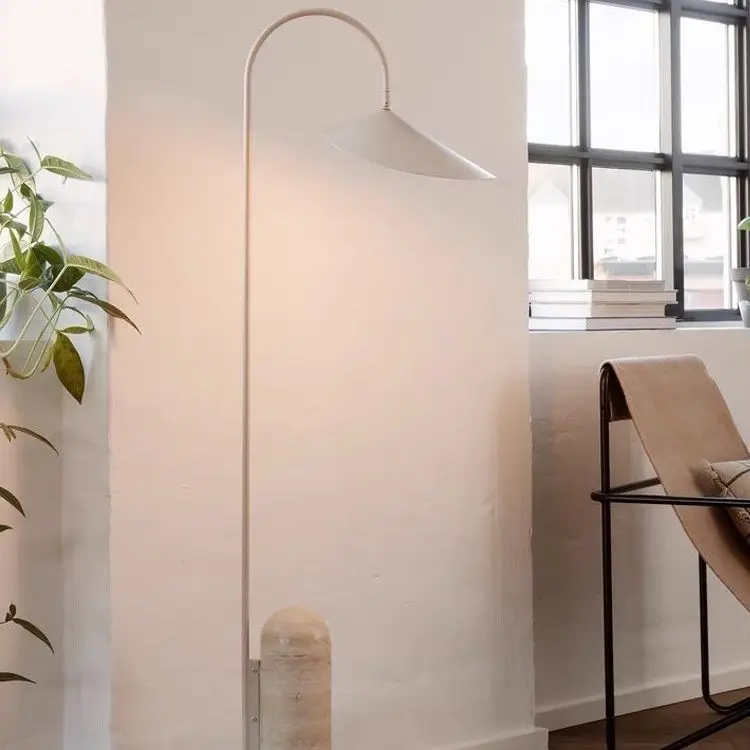 Designer Floor Lamp for Living Room Sofa Corner, Nordic Minimalist Marble Accent Light, Creative Duckbill Style Standing Lamp