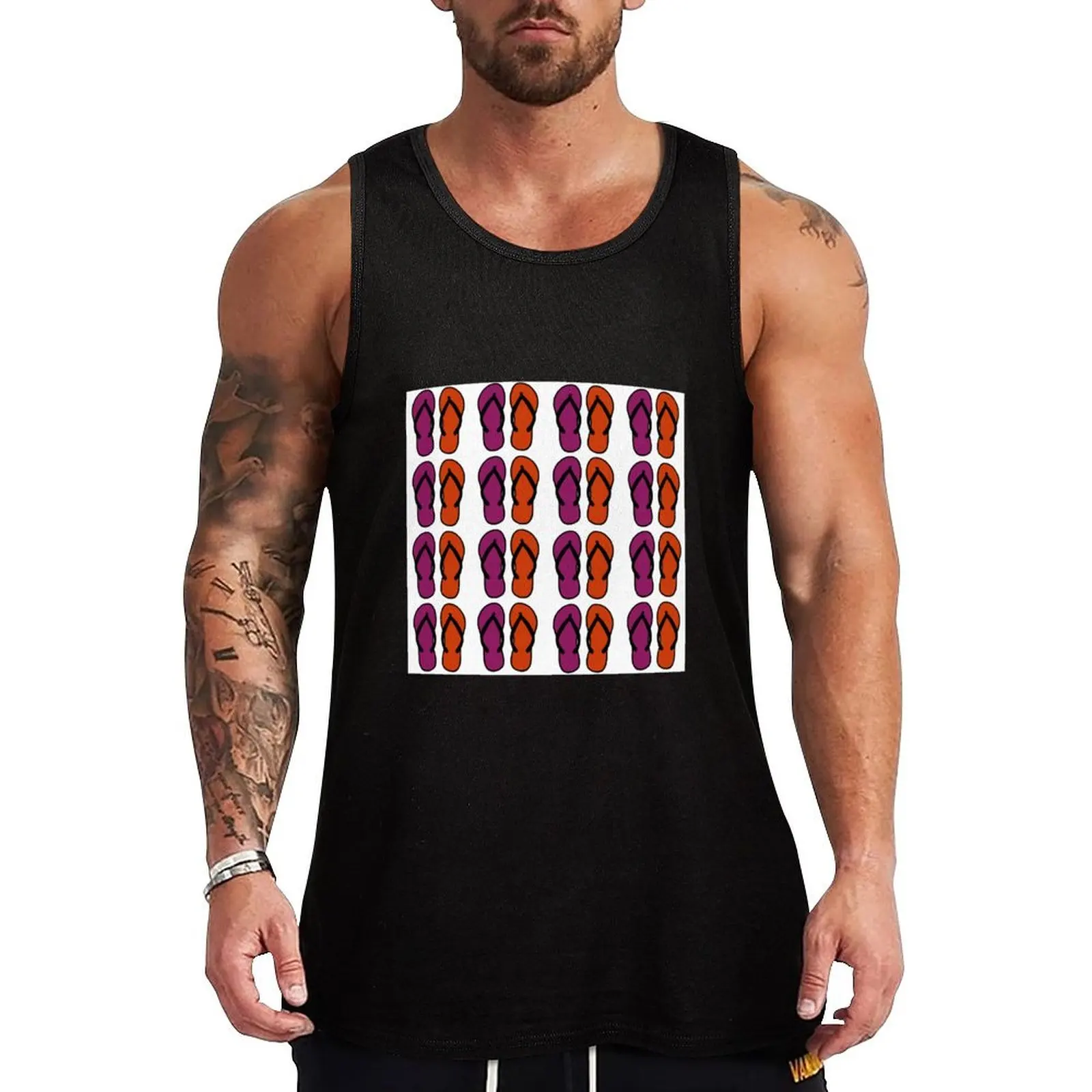 

Priscilla Queen of the Desert - Mitzi's Flip Flop Earrings (grid) Tank Top t-shirt Men's Men's summer vest