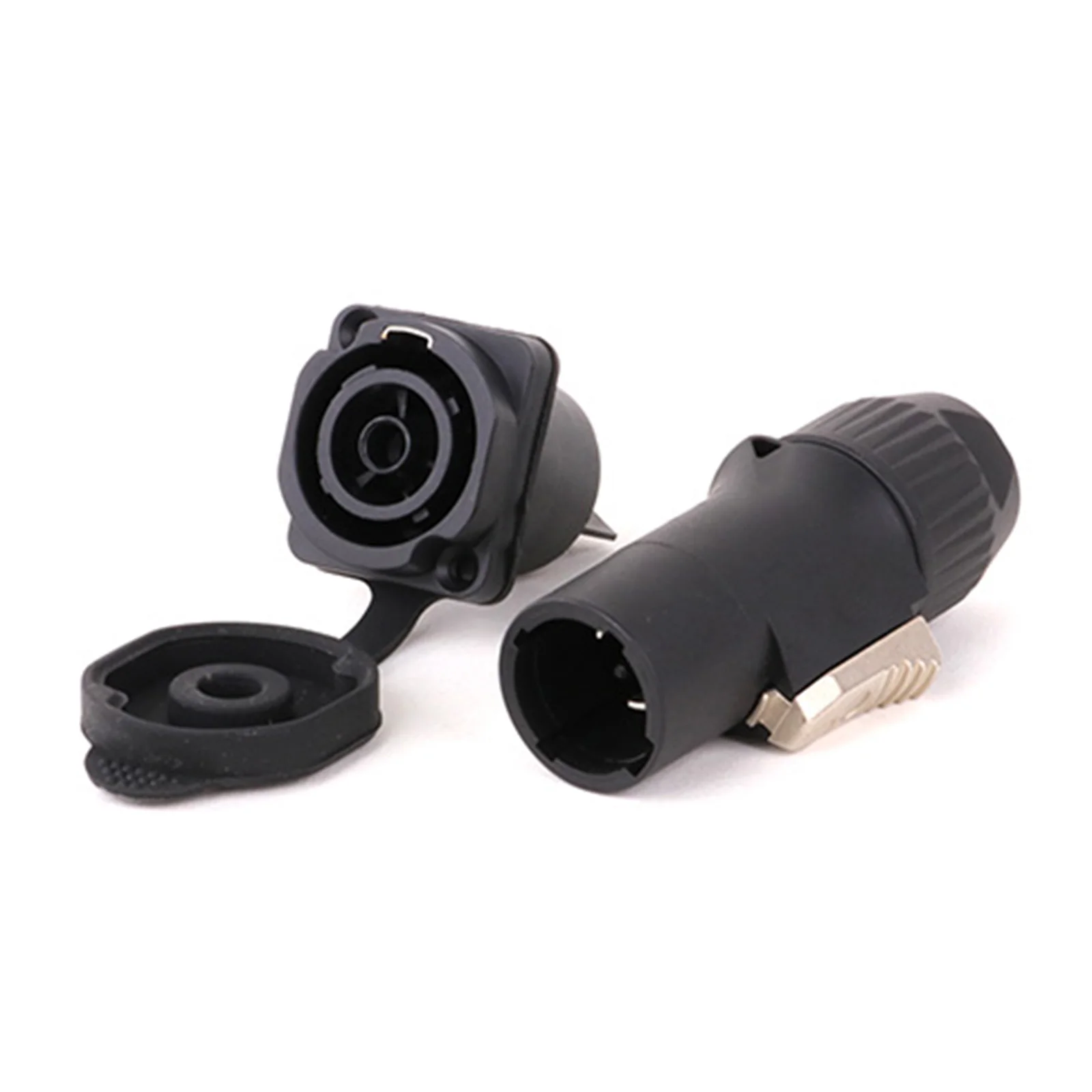 10pcs/5Sets New 3Pins Waterproof Locking Male Cable Plug+Female Chassis NAC3MPX or NAC3MX-W+NAC3FPX+Powercon Connector NAC3FX-W