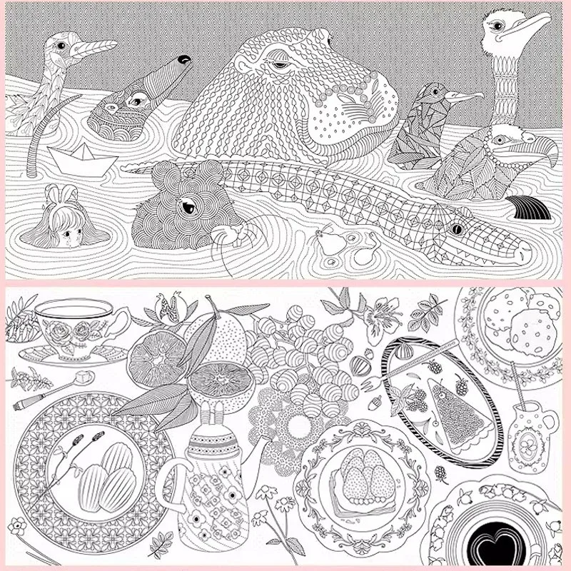 Alice In Wonderland Korean Coloring Filling Book