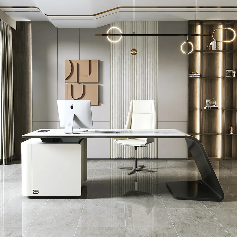 الراقية تصميم مكتب مكتب الإيطالية الخفيفة الفاخرة مكتب الكمبيوتر بسيط الإبداع الأثاث Mesa De Trabalho YS40CC #3