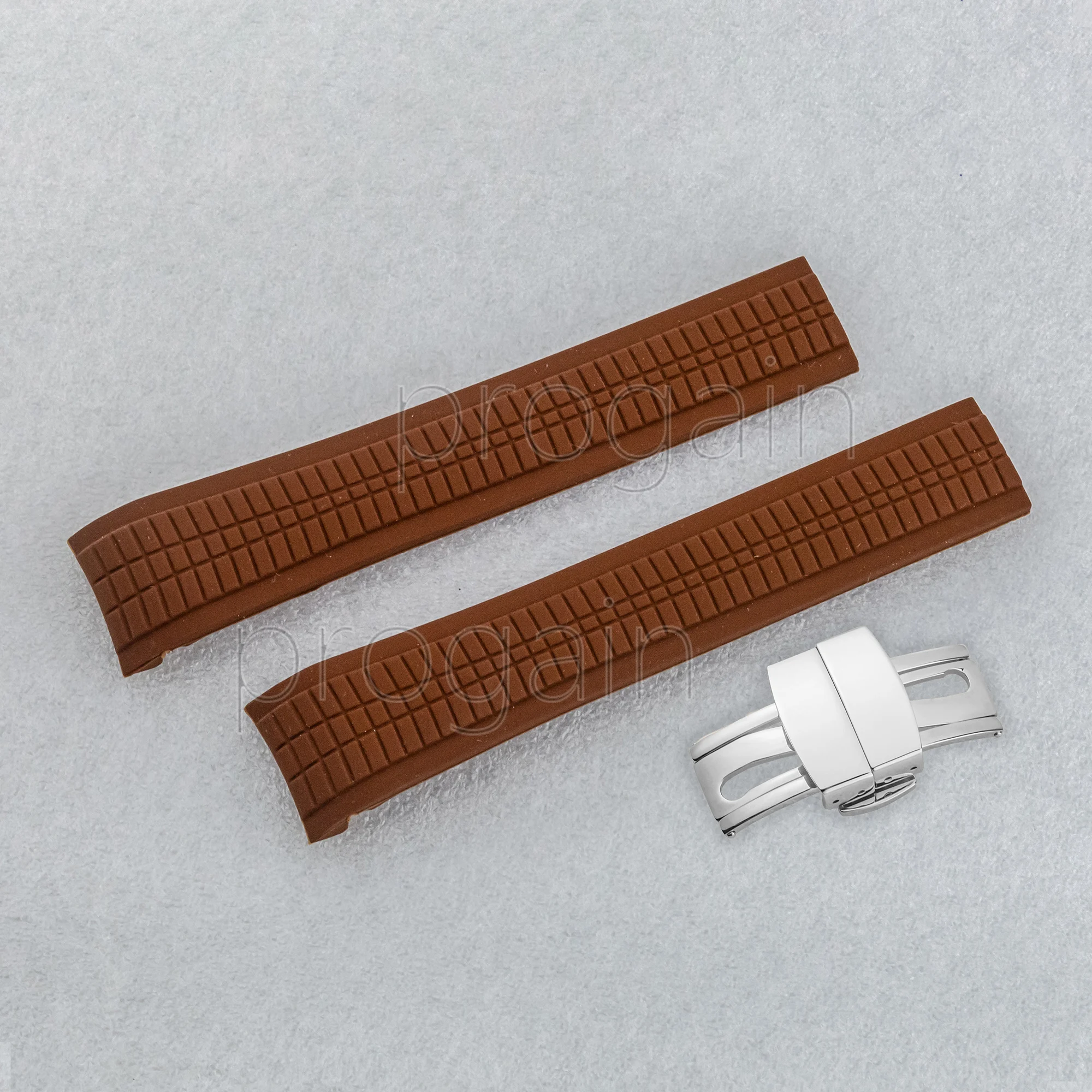 High Quality 21mm Rubber Strap Stainless Steel Buckle Sport Watchband for AQUANAUT Nautilus Replacements Watch Accessories Parts