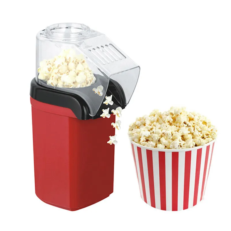 

Automatic Kitchen Portable Fast Popcorn Maker 1200w Electric Hot Air Mini Popcorn Popper Maker Machine With Top Cover