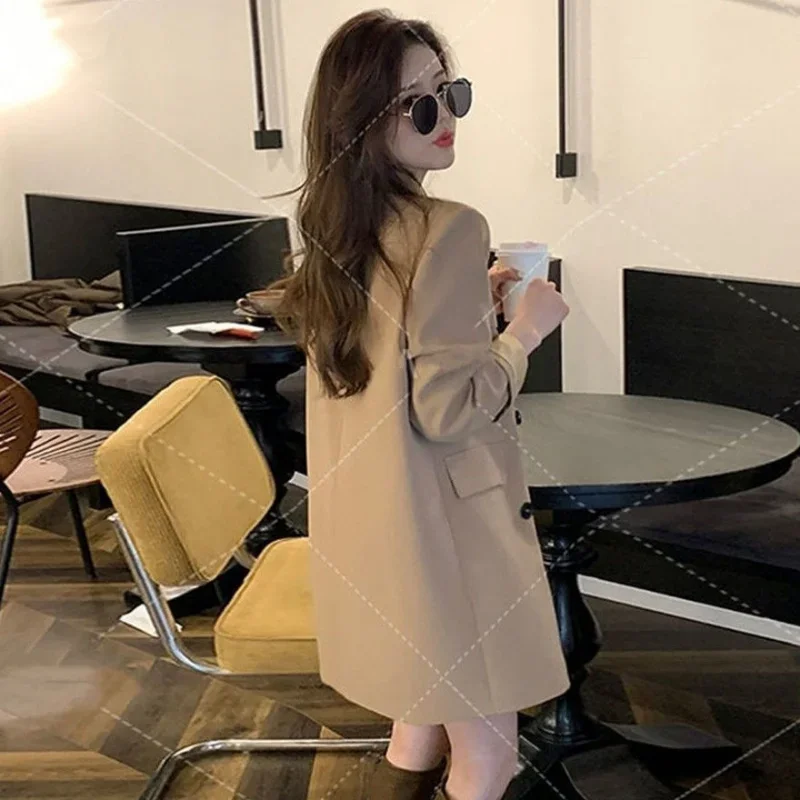 Outfit Mini Office Womens Short 2 Sets Khaki Long Sleeve Suit with Skirt and Blazer Two Piece Set for Women Summer 2024 Jacket