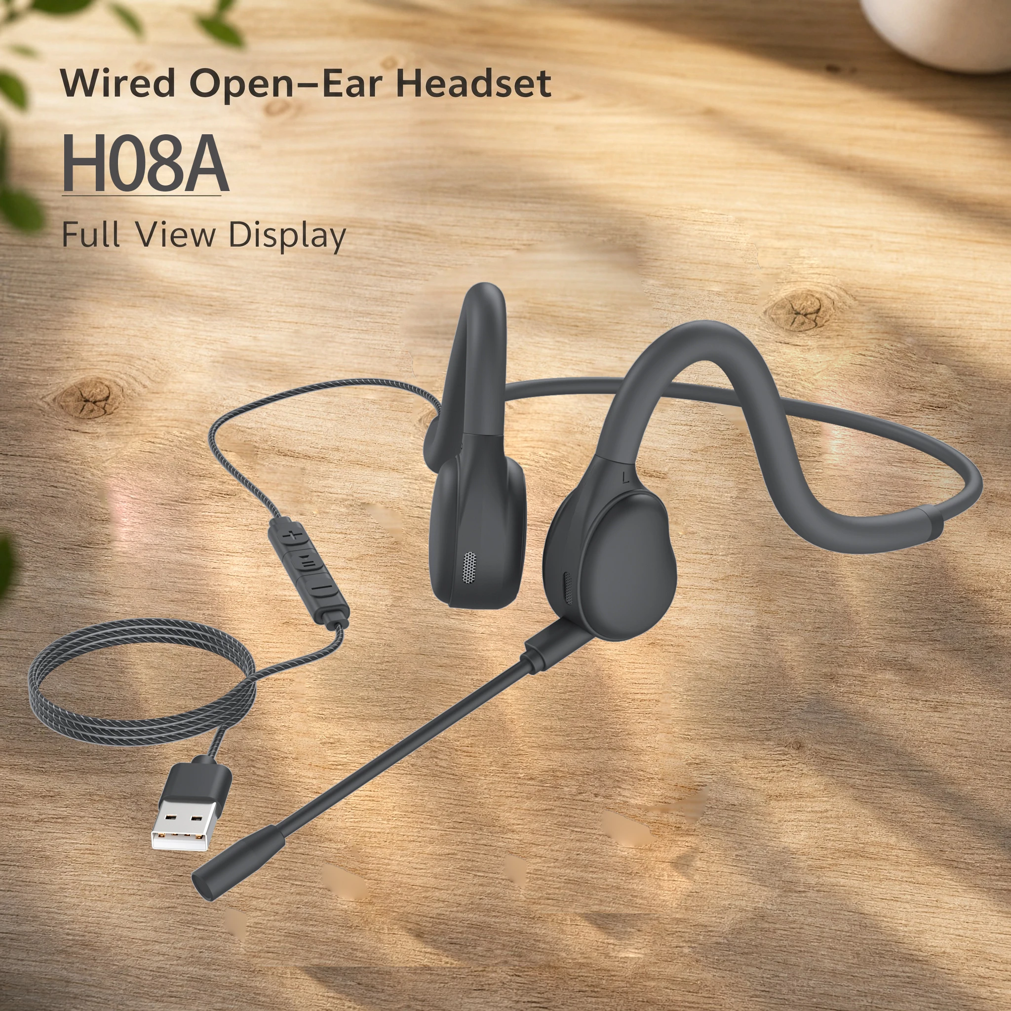 H08A Over Open Ear Wired Headphones With Microphone Chic Hifi Headset Gamer Gaming Earphone For oppo xiaomi huawei Tablet PC