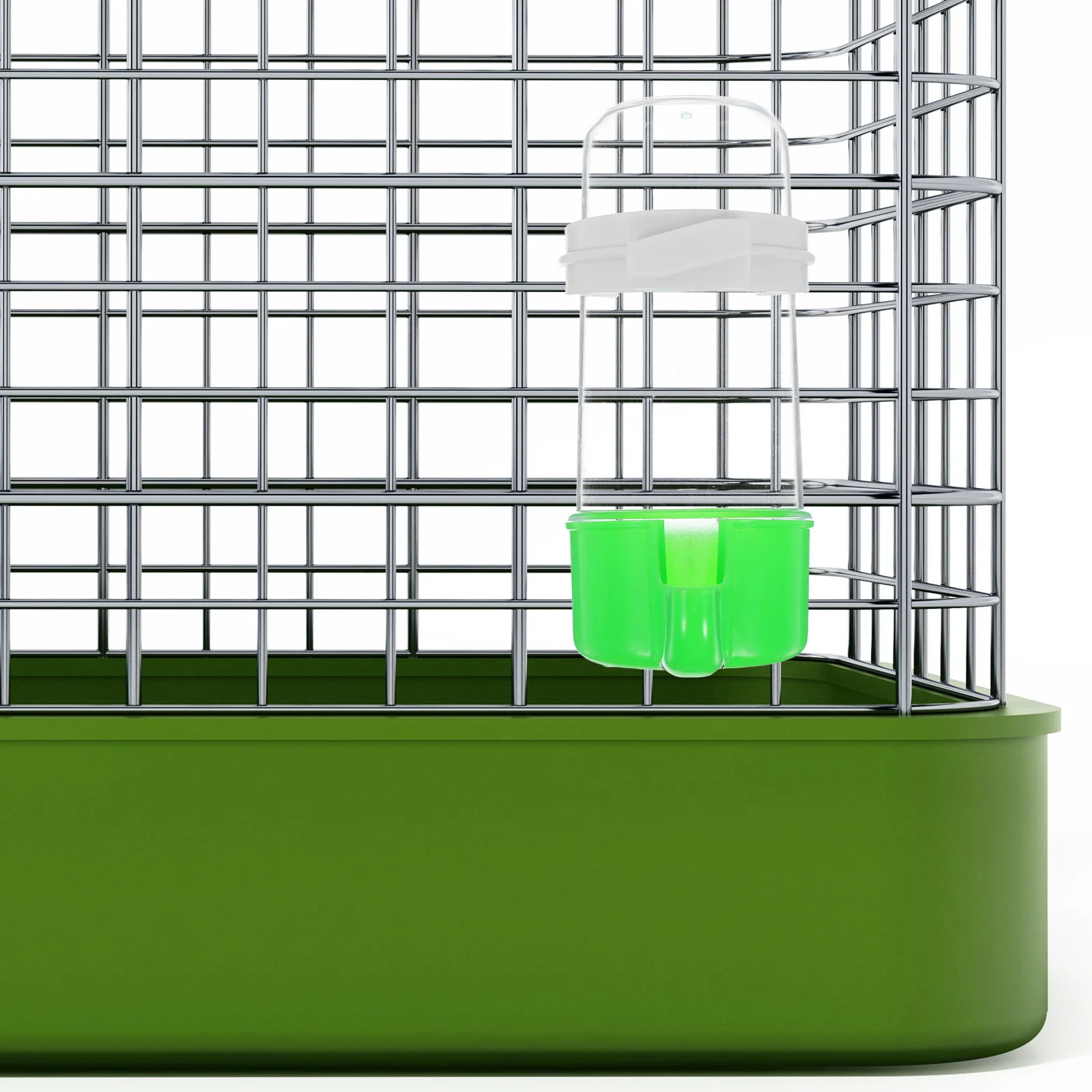 

3Pcs Parrot Automatic Water Feeder 240ml Clear Plastic Suspended Cage Dispenser Large Capacity Bird Waterer for Budgie Cockatiel