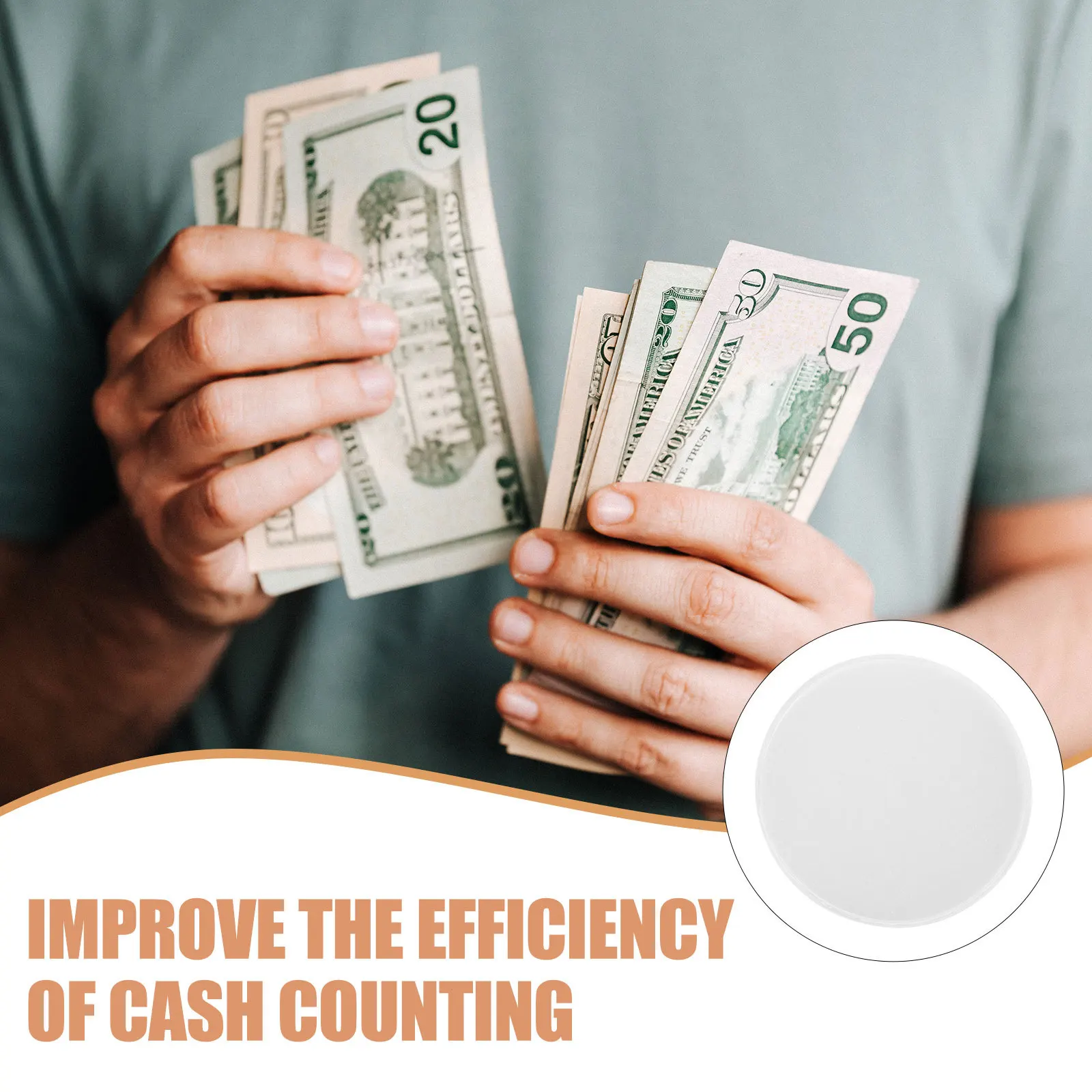 Hidratante para la yema del dedo, herramienta antideslizante para empleados bancarios, cajas, separación rápida de monedas de papel, humectador para la yema del dedo, 4 Uds.