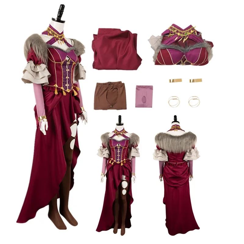 

Game Roleplay Wilhelmina Cosplay Costume Adult Fantasy Women Skirt Cloak Coat Gloves Outfits Halloween Carnival Party Fancy Suit