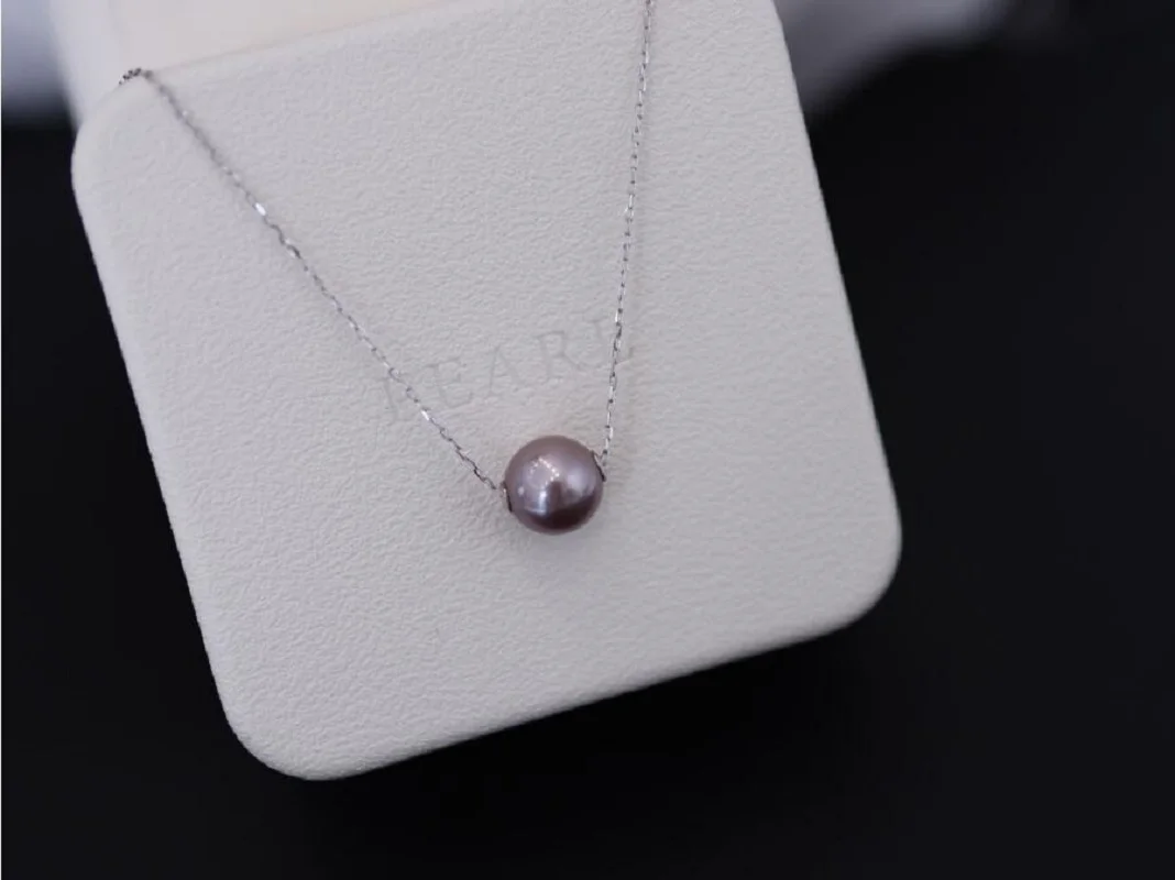 

stunning 10-11mm south sea purple pearl pendant silver necklace pearl necklace jewelry pendant