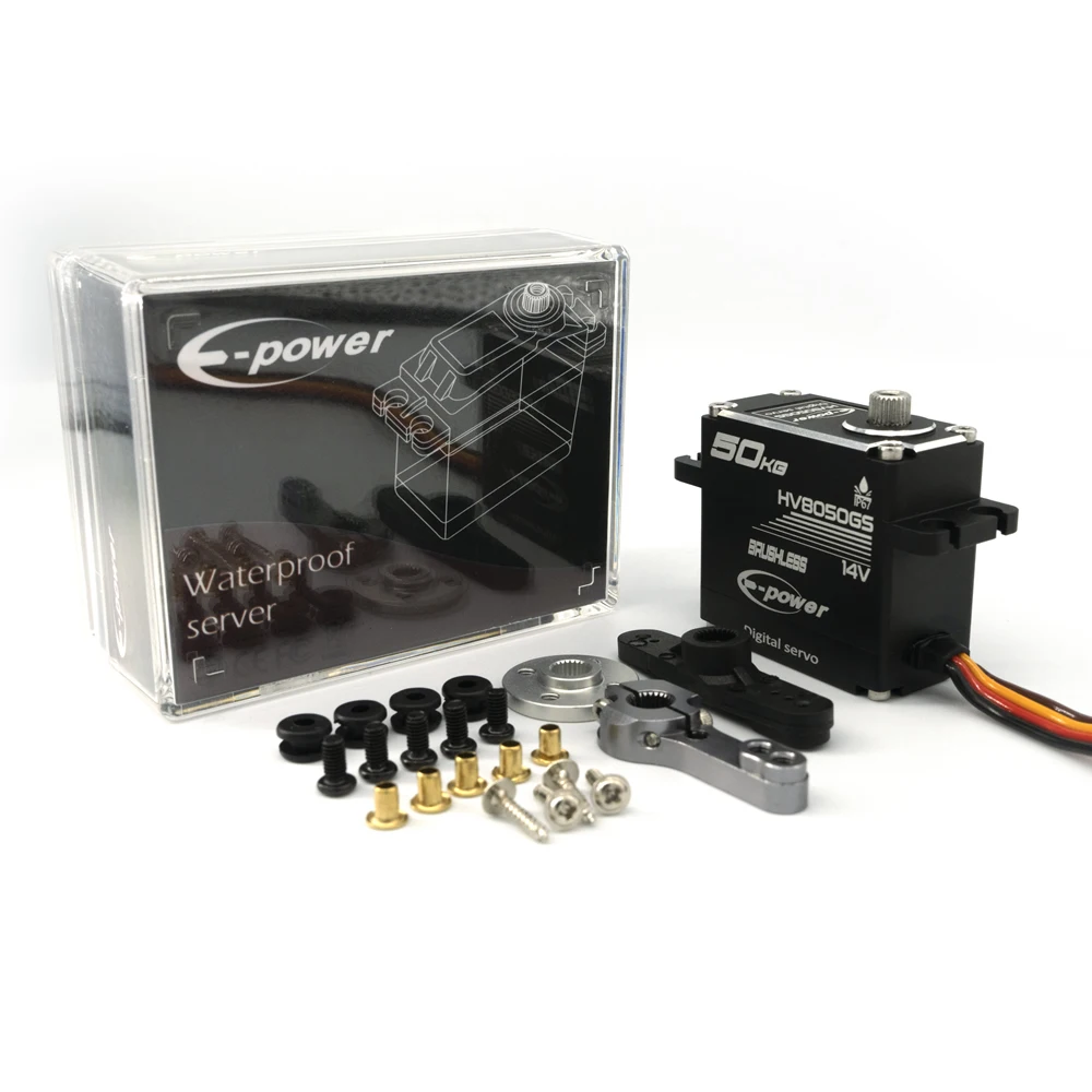 E-Power RC Servo 60KG High Torque Waterproof Digital Metal Gear Servo 25KG 35KG 45KG For 1/8 1/10 Traxxas TRX4 SCX10 RC Car