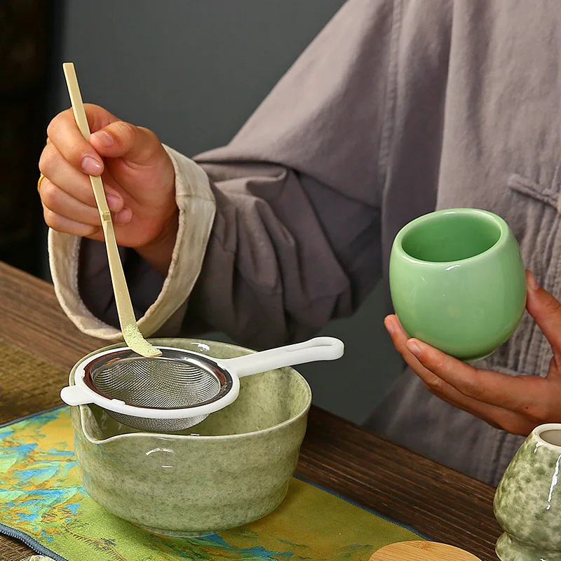 9pcs Japanese Matcha Making Set Bamboo Matcha Brush Exquisite Matcha Bowl Gift Box with Whisk Sumptuous Tea Tools Great Gifts