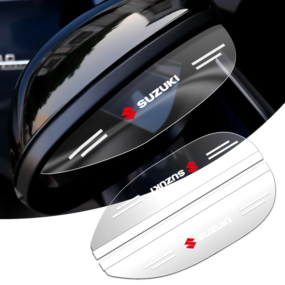 

2pc Car Rearview Mirror Rain Eyebrow Sticker for Suzuki Swift SX4 Samurai Baleno Vitara Jimny Sierra Ignis Alto AX100 Liana Gsxr