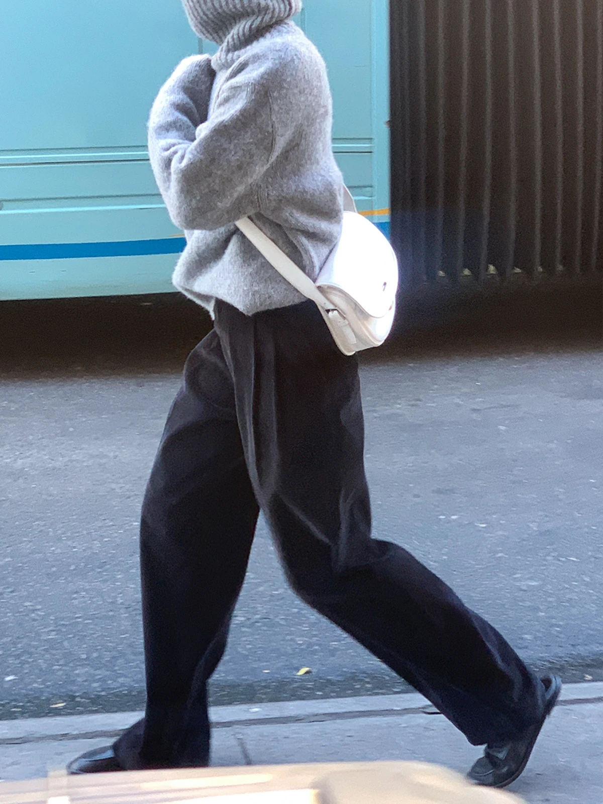 

Classic Corduroy Pleated Straight Leg Pants Winter Long Trousers Korean Sle Cotton 00% Women's Casual Pants