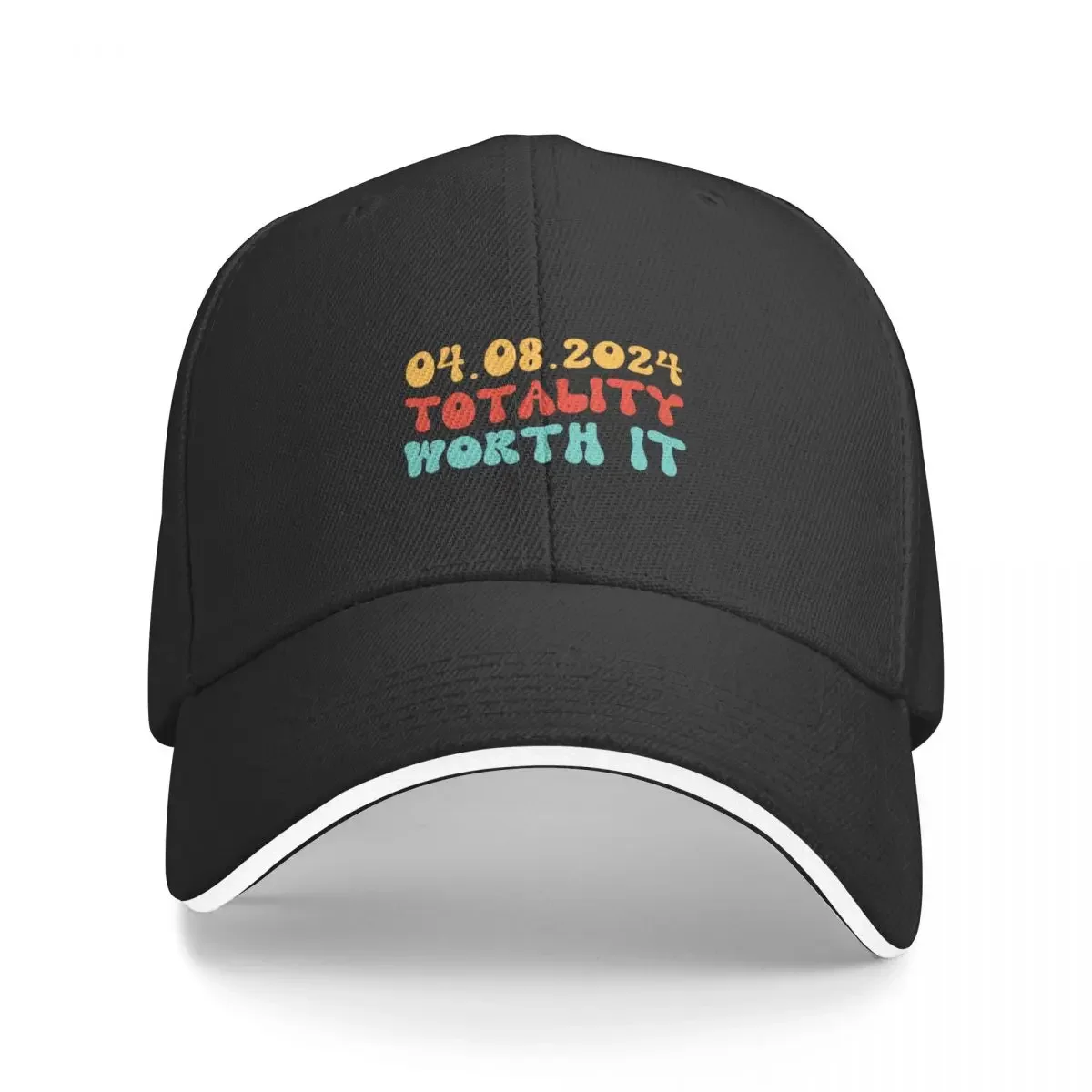 Retro Total Solar Eclipse 2024 Totality Worth It Funny Pun Baseball Cap New Hat Caps For Women Men's