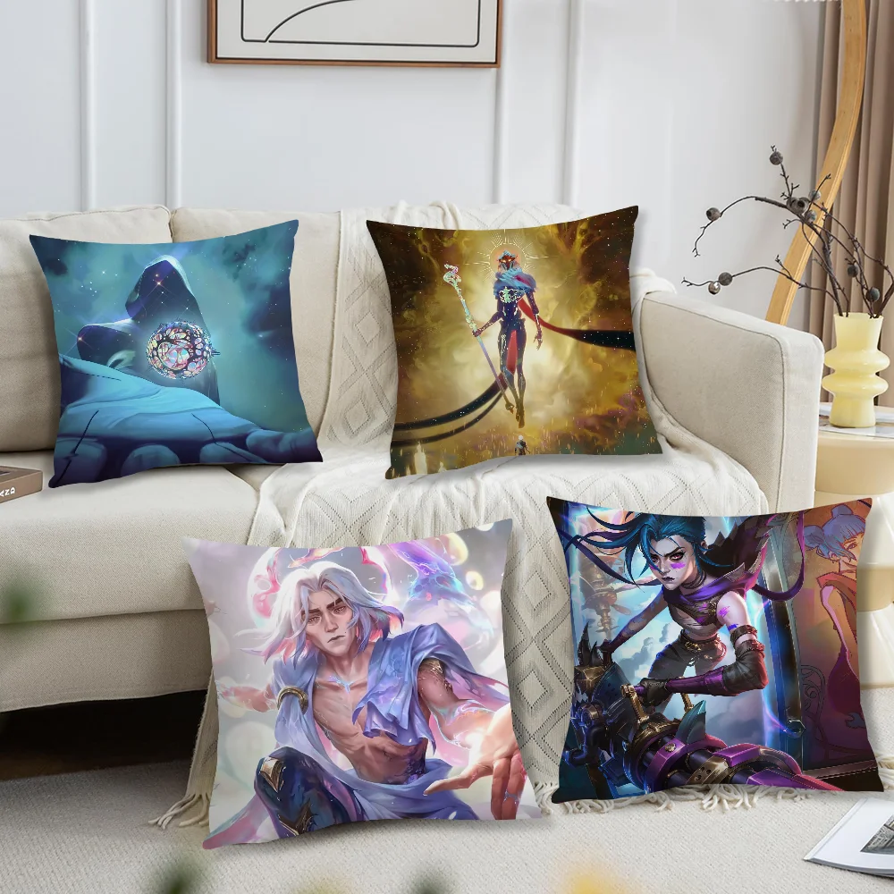 V-Viktor A-Arcane 2 JINX cushion cover Living Room Accent Couch Back Support Square Lounge Restful Nap Companion Pillow Case