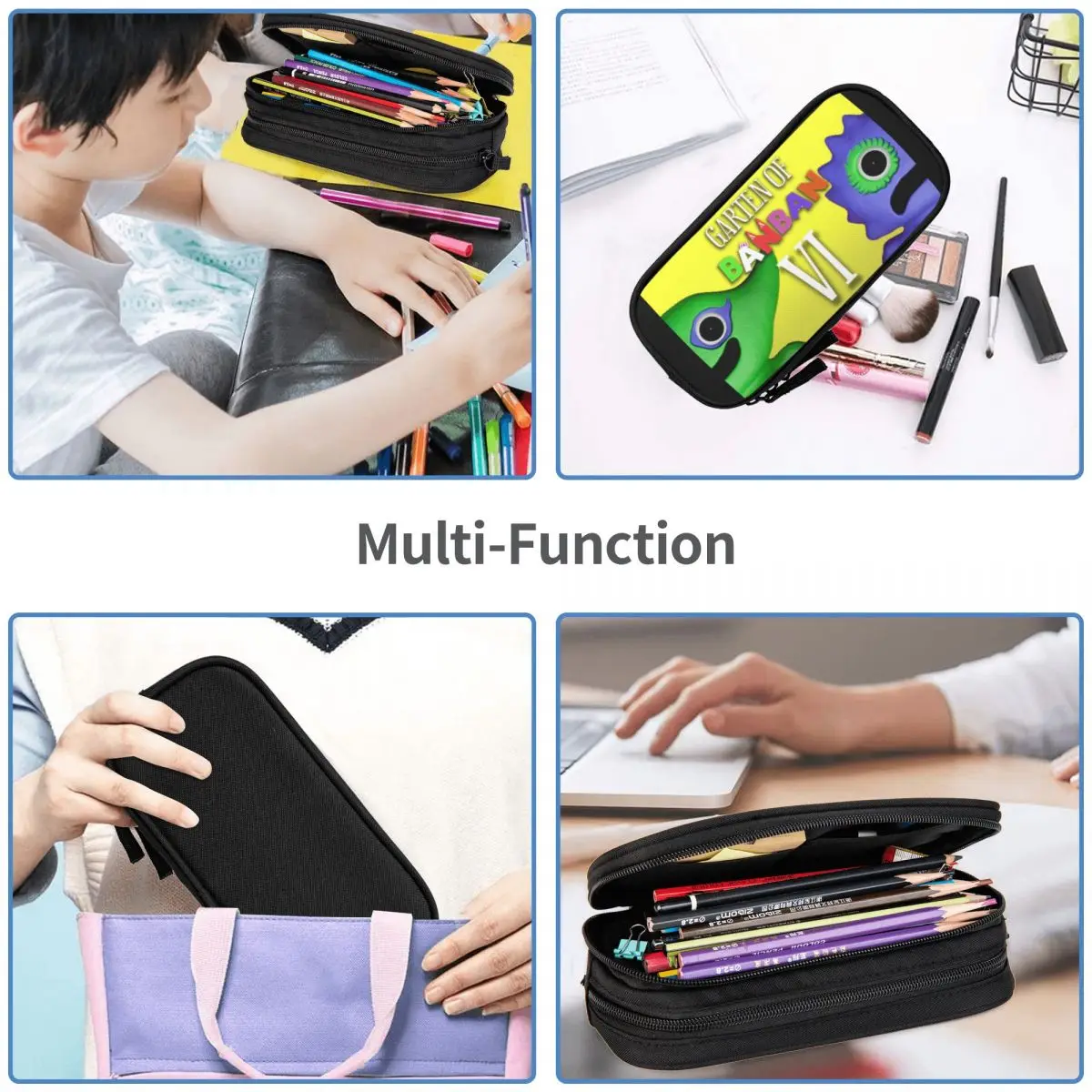 Garten Of Banban 6 Pencil Cases Pen Pencil Bags Student Large Storage School Supplies Cosmetic Pencil Box