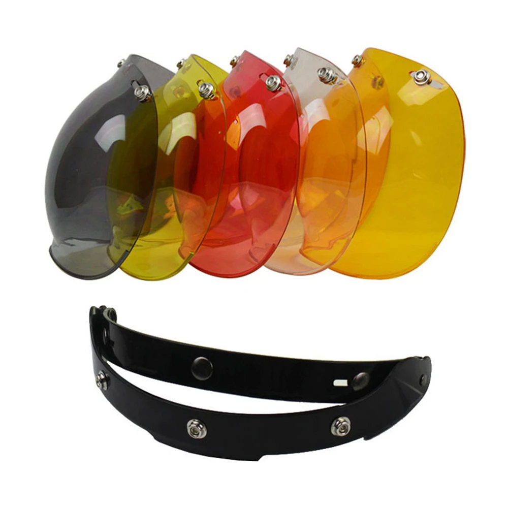 Motocicleta Capacete Bubble Visor, Moto pára-brisa, Escudo Universal, Multicolor, Vintage Cascos Para Moto