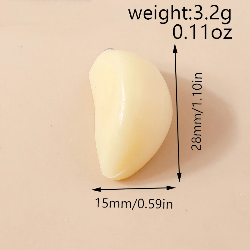 Leslie 10pcs Cute Simulated Food Garlic Charms for Jewelry Making Findings Kawaii Resin Floating Pendants for Keychain Earrings