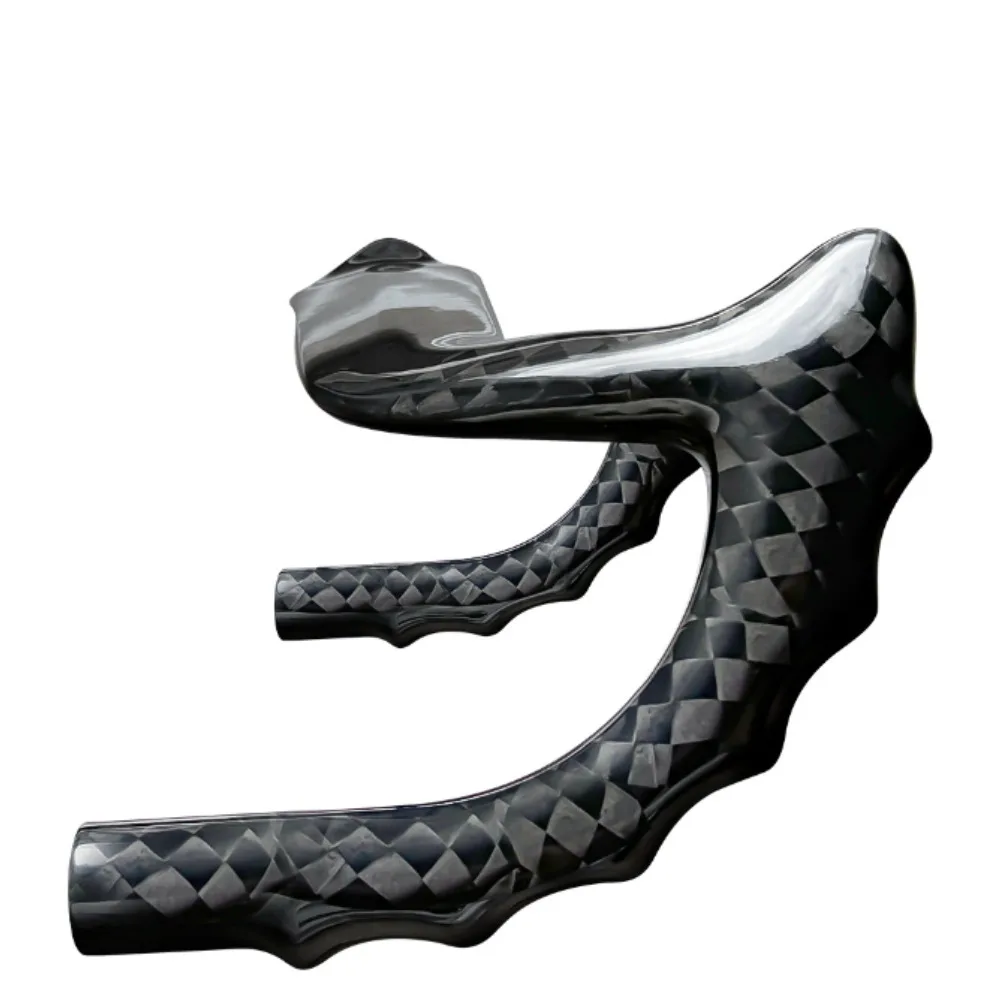 BUCKLOS Vollcarbon-Fahrradlenker, 12K Glänzender Fixie-Lenker 31,8mm Rennrad-Bogenlenker Fahrradzubehör – Detail 12