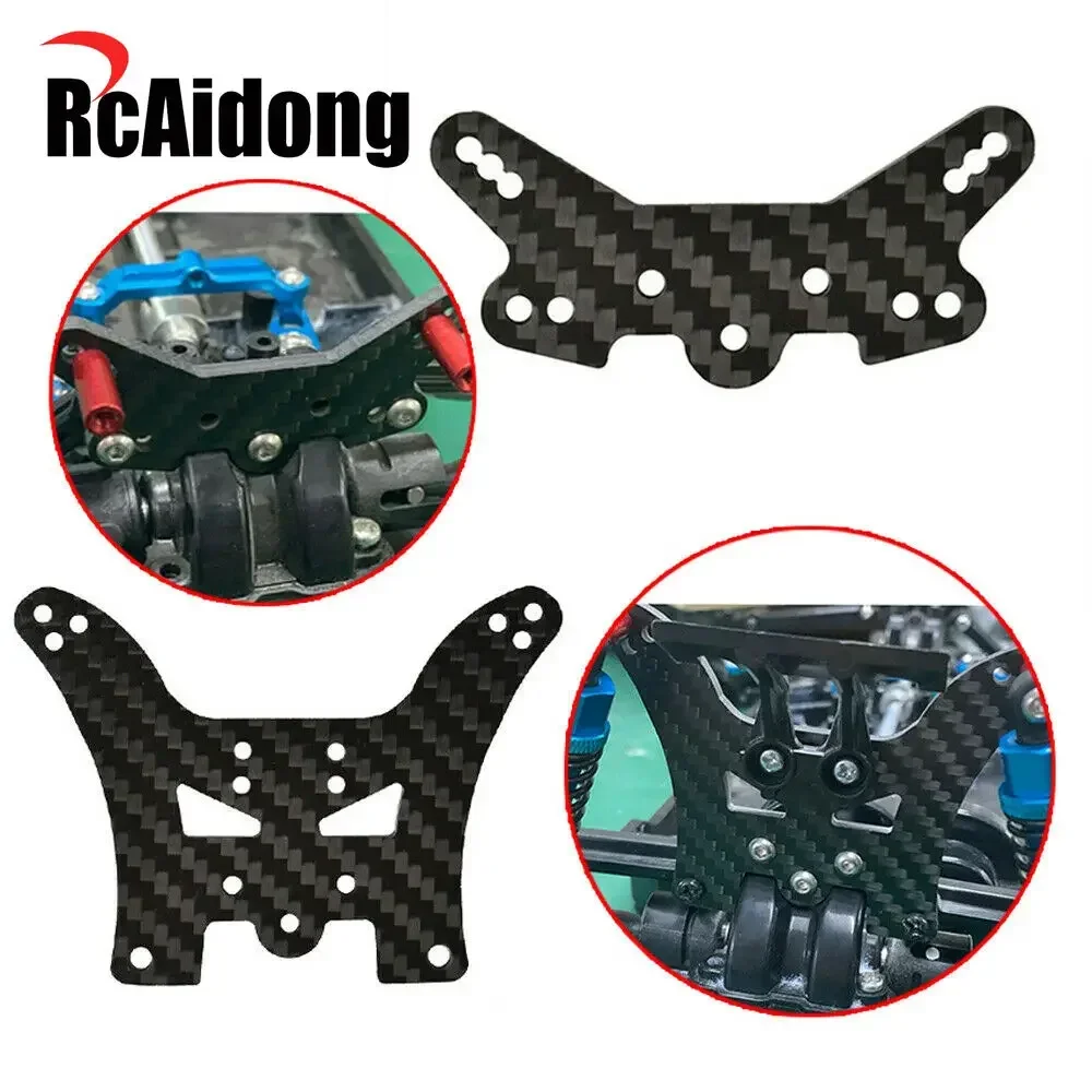 RcAidong Carbon Front Rear Damper Stay Set for Tamiya TT-02B TT02B MS 1/10 RC Upgrade Parts