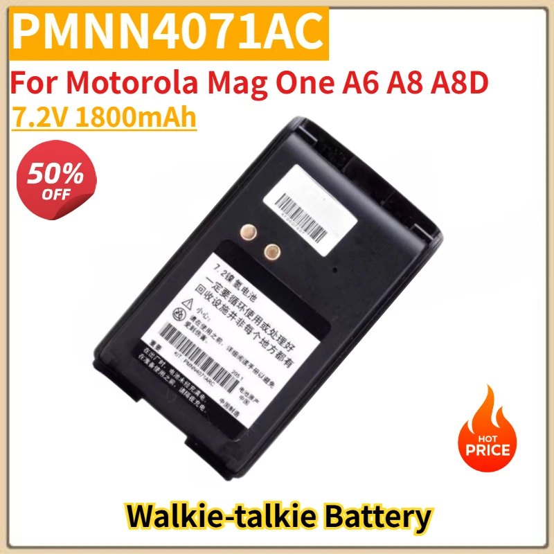 

PMNN4071AC High Quality Walkie-talkie Battery 7.2V 1800mAh for Motorola Mag One A6 A8 A8D Brand New Replacement Battery