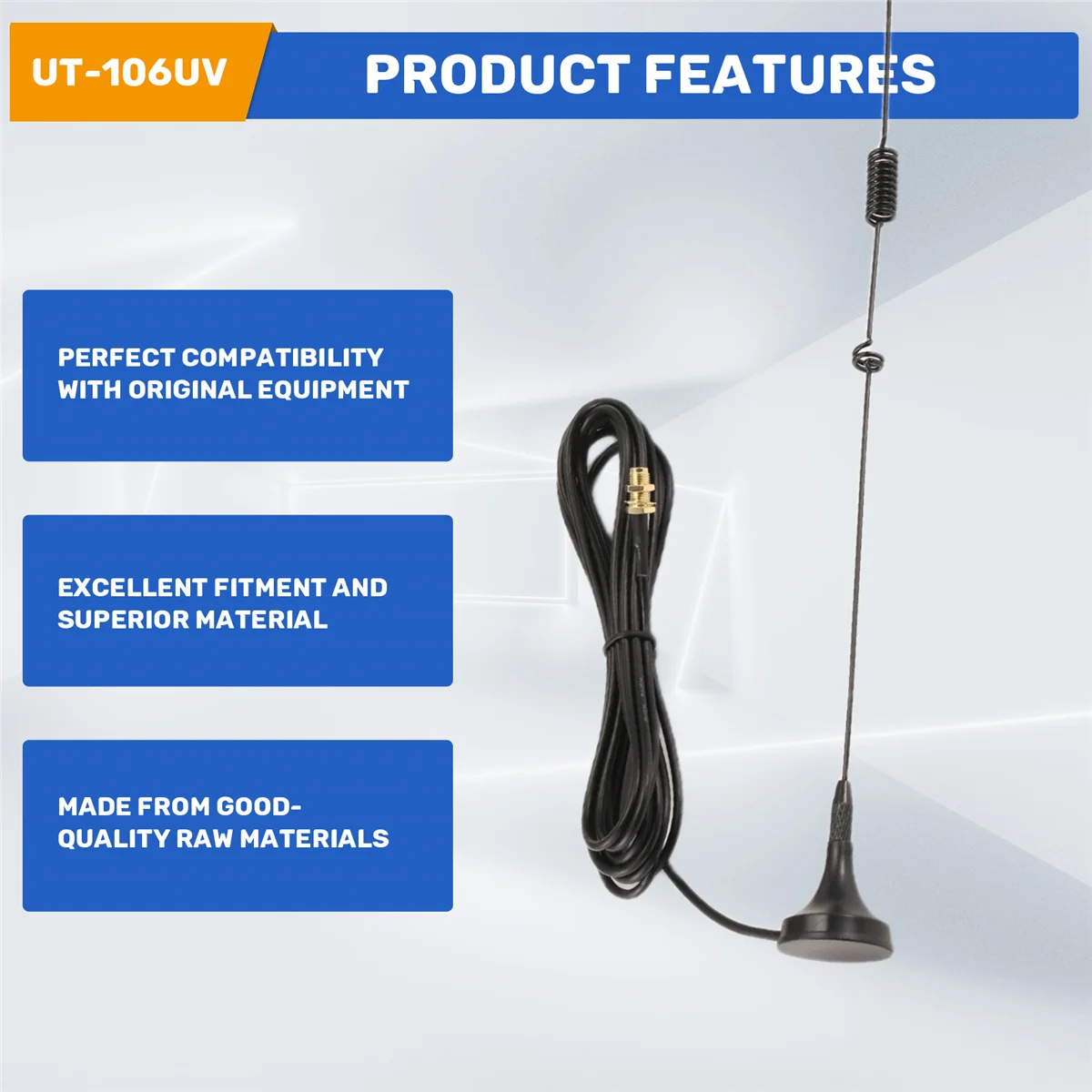 BVBV UT-106UV walkie talkie antenna DIAMOND SMA-F UT106 for HAM Radio BAOFENG UV-5R BF-888S UV-82 UV-5RE long antenna