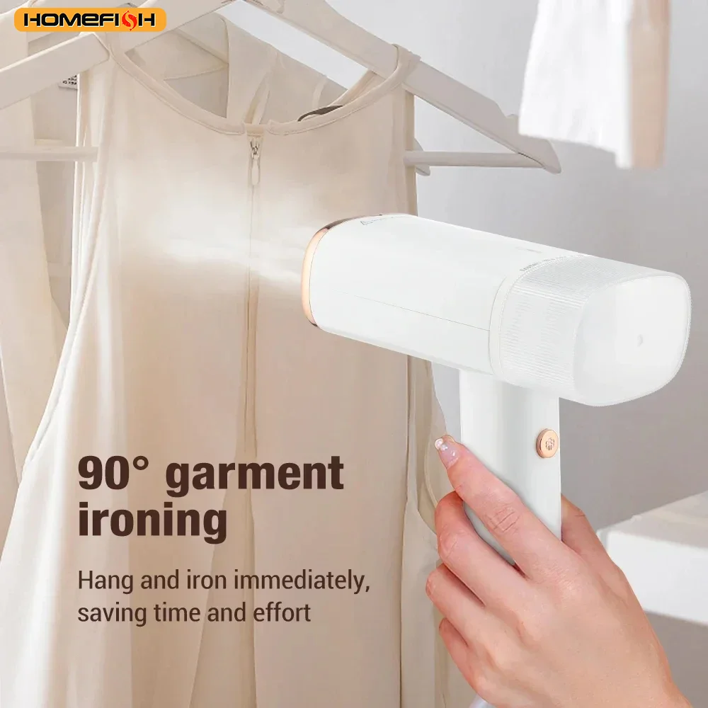 HOMEFISH Garment Steamers 130ml Handheld Fabric Steamer Fast-Heat 1000W Iron Steam Cleaner for Home Travelling Portable