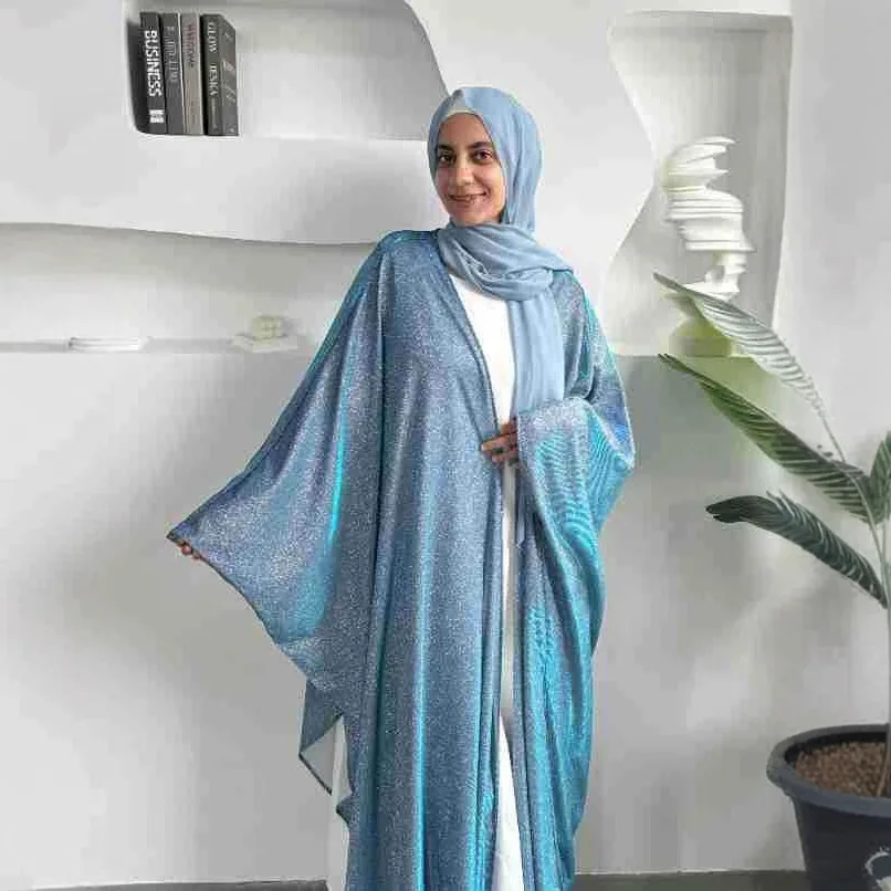 Robe longue musulmane Eid pour femmes, robe cardigan arabe, Jalabiya Ramadan, caftan Islam, robe modeste, robe éducative marocaine, Abayas ouvertes de Dubaï