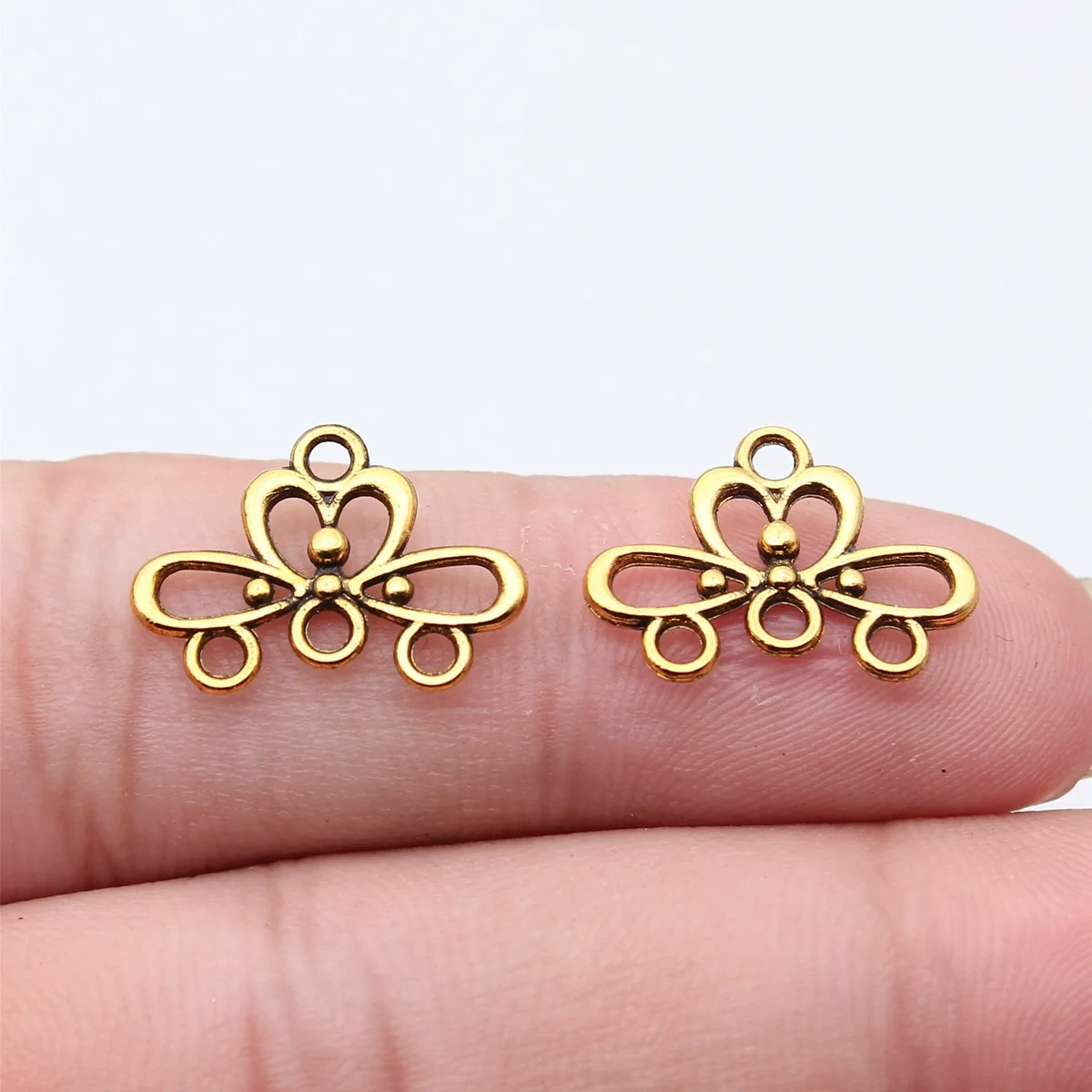 20 sztuk 18x13mm Charm kolczyki połączenie do tworzenia biżuterii 2 kolory kolczyki połączenie urok
