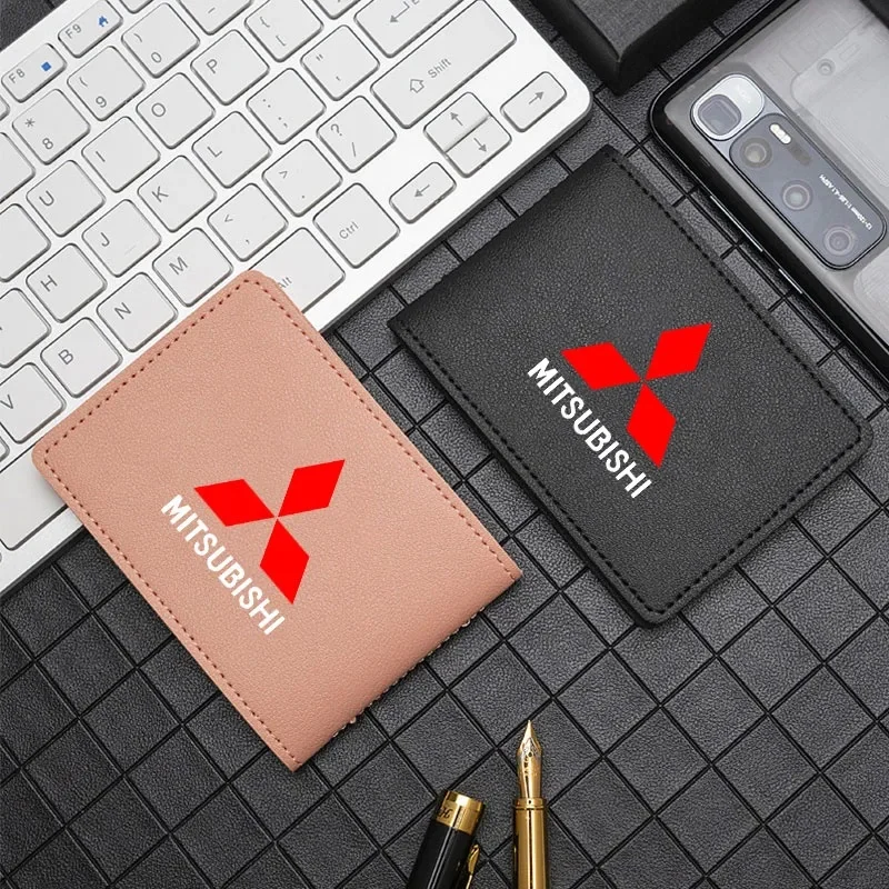 

Car Driver's License Driving Document ID Credit bag for Mitsubishi Lancer ASX Outlander Pajero Evolution Car Accessories