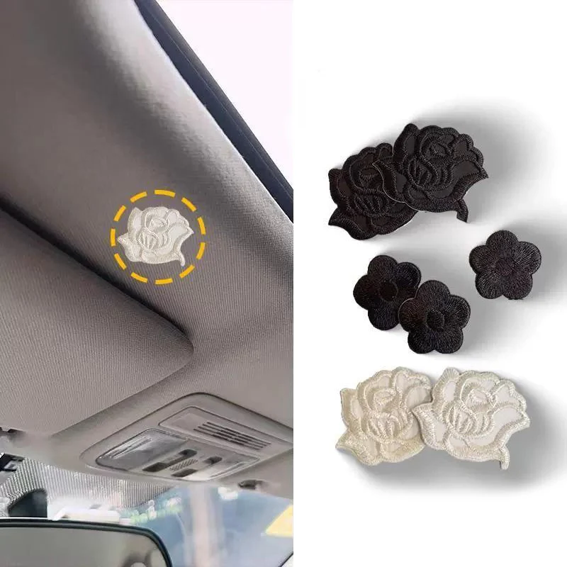 Car Headliner Burn Hole Repair Patch Stain Cover for Car Roof Interior Decorative Flower Sticker
