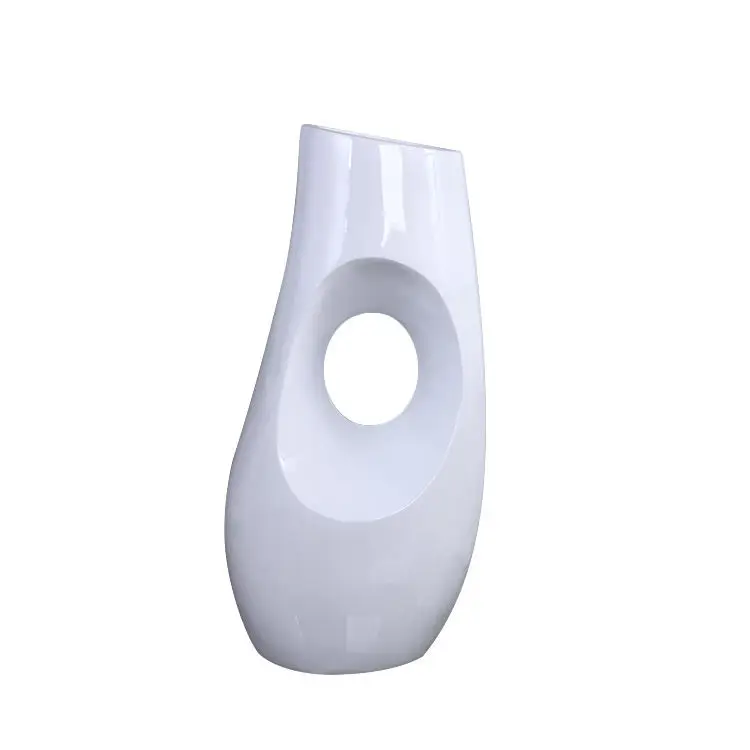 Floor Vase Hot Sell Modern 100Cm Big Vase Floor Large Home Decor Simple Style Grote Vaas Nordic White Vase With Holes