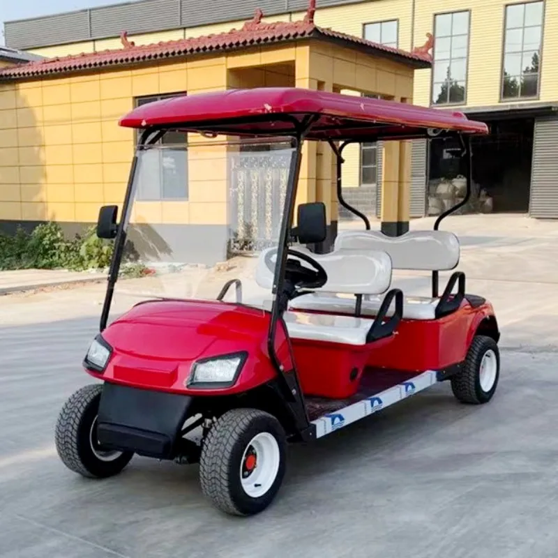 High Quality 4 Persons Off Road Electric Golf Cart New Gasoline Power Support Color Customization and LOGO Golf Buggy