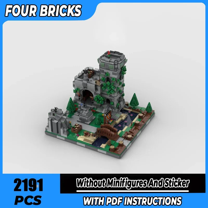 

Moc строительные блоки река бастион технология модульные кирпичи модель подарки рождественские игрушки наборы «сделай сам» сборка