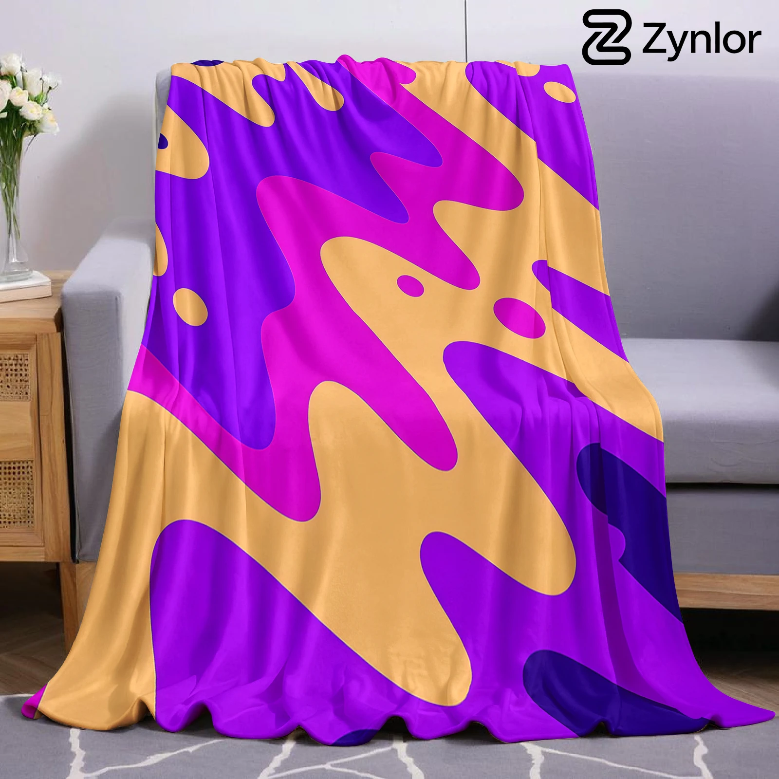 Color Drip Ultra Soft Sherpa Fleece Blanket Fluffy Warm Halloween Cozy Throw for Sofa Couch Bedroom Gift All season