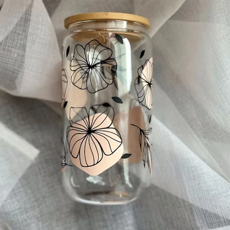 Fashion Flower UV DTF Transfer Sticker Manana Sera Bonito For Wraps Cup DIY Waterproof Custom Decals High Temperature Resistance