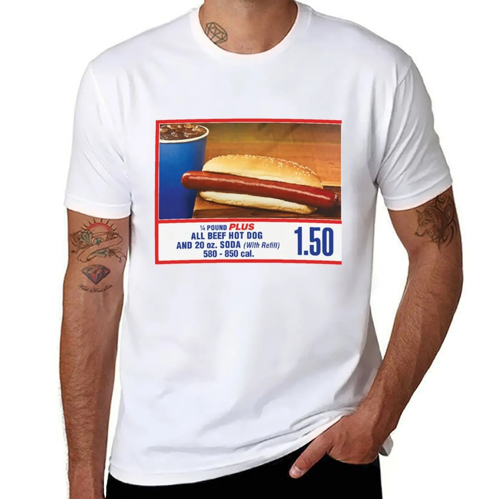 

$1.50 FOODCOURT HOT DOG SHIRT T-Shirt man graphic t shirt anime t shirts oversize T-Shirt