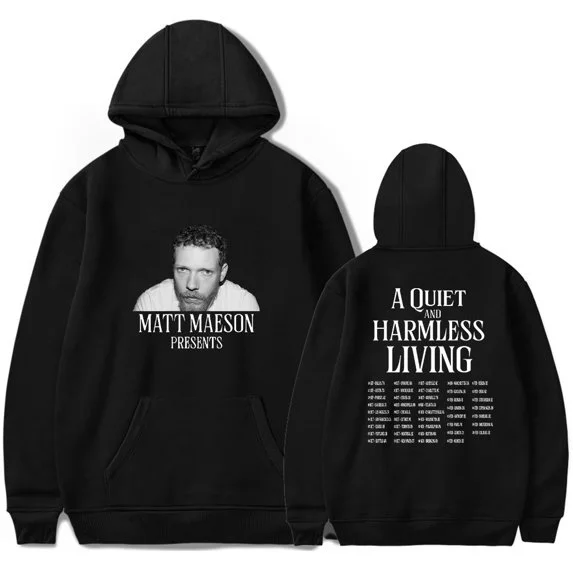 

Matt Maeson A Quiet And Harmless Living TourHoodies Long Sleeve Streetwear Cosplay Women Men Hooded Sweatshirts