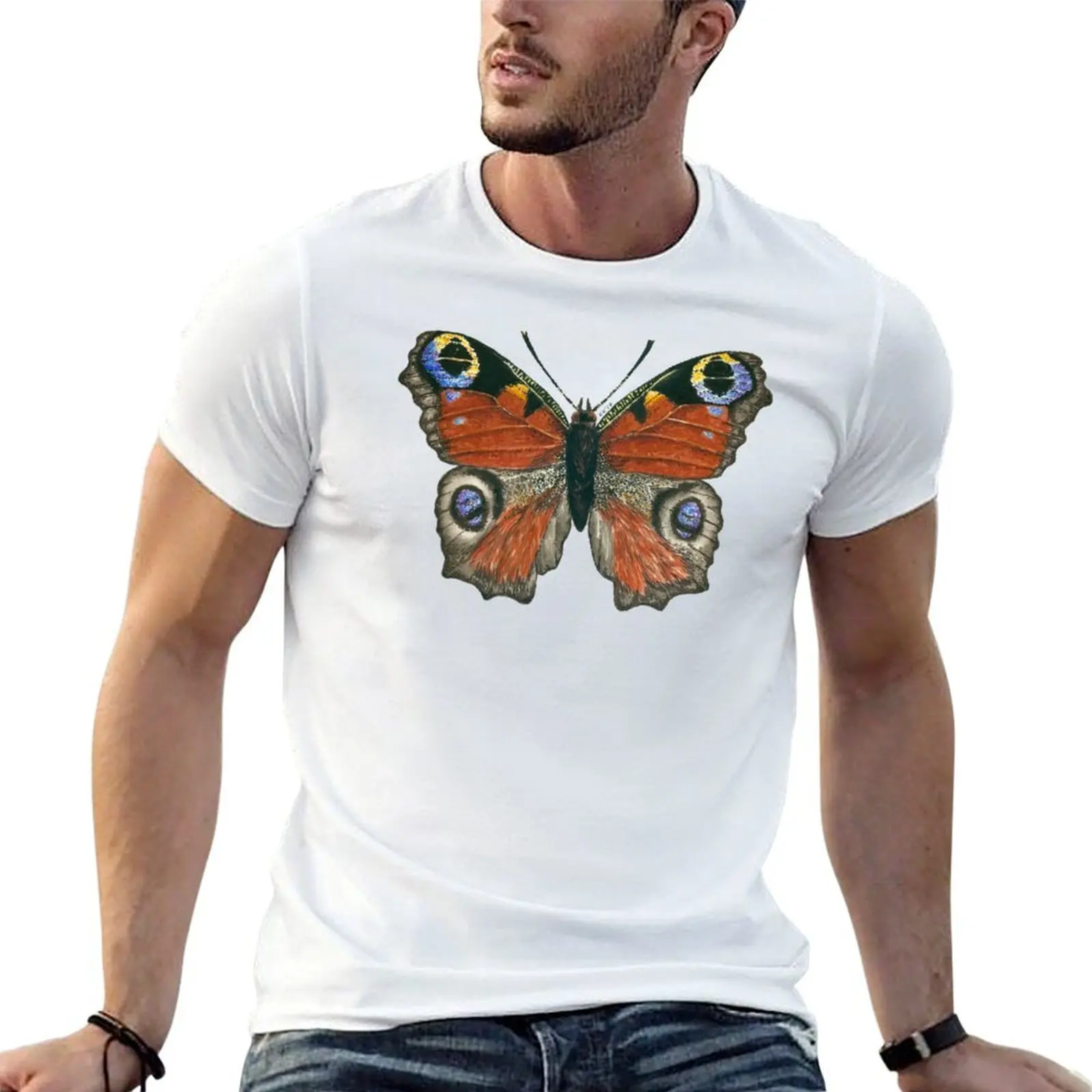 Peacock butterfly T-Shirt funny gifts aesthetic clothes luxury clothes men