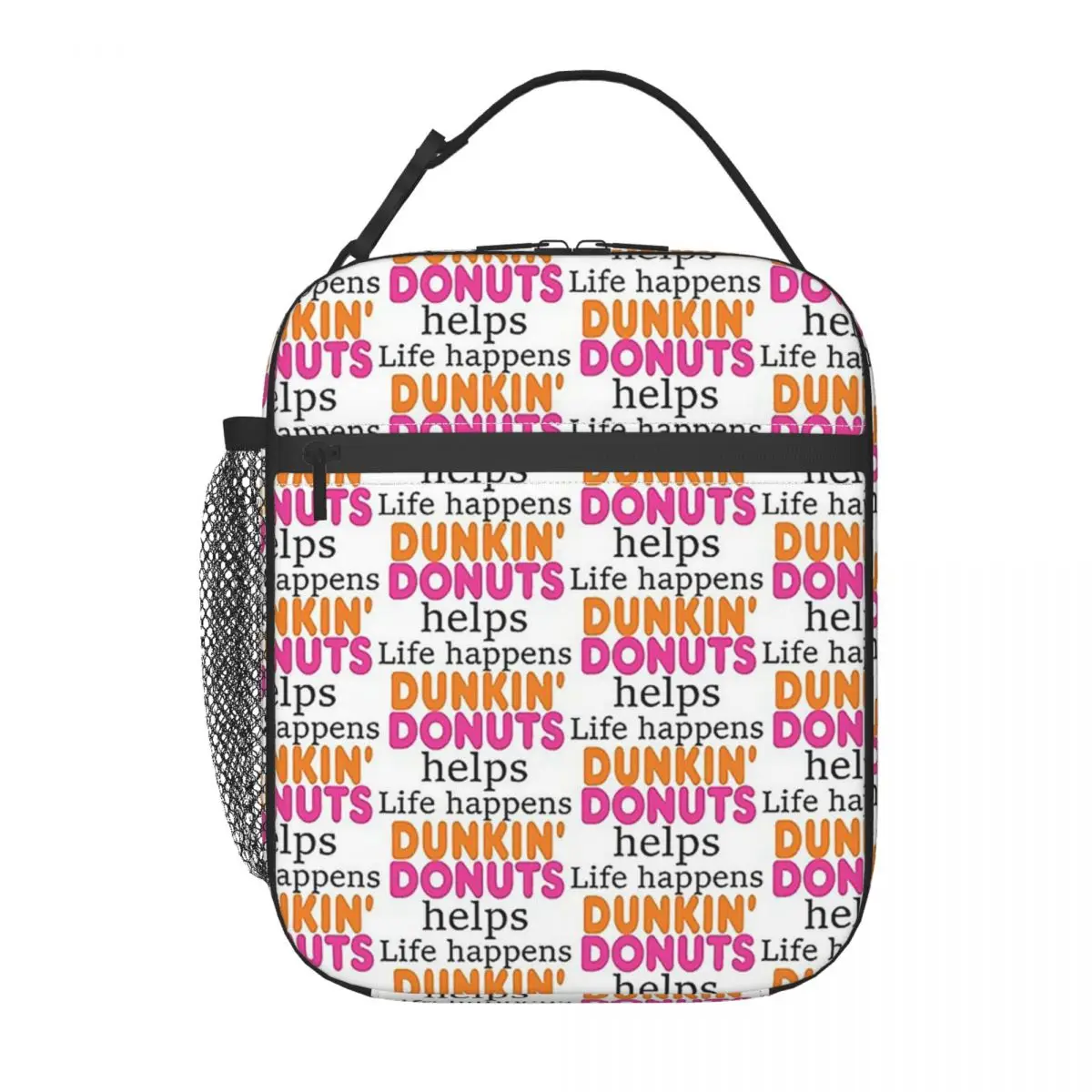 Life Happens... Dunkin Donuts Helps Insulated Lunch Bag for Women Kids Portable Food Boxes Thermal Lunch Box Tote