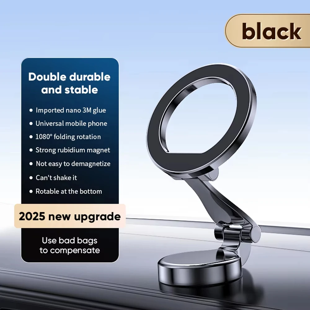 Support de téléphone magnétique pour voiture, Rotation à 360 degrés, pliable, ventouse, Navigation de voiture, pour iPhone Samsung