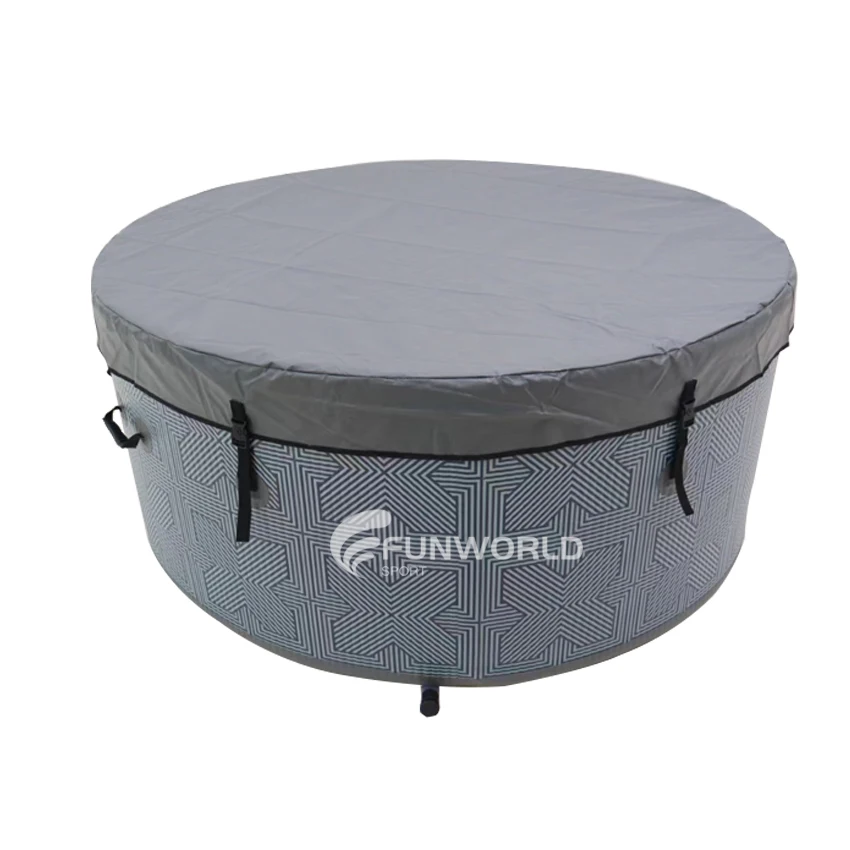 Funworldsport Drop Stitch Ice Bath Cold Plunge مع مبرد مياه لحمام الثلج البارد مع نظام التبريد